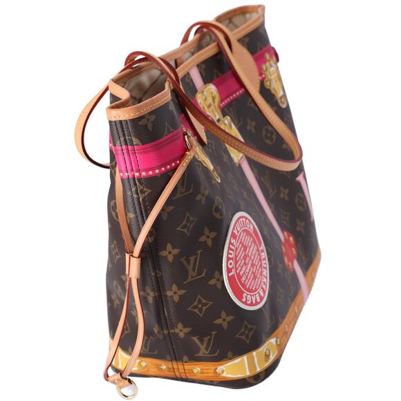 Louis Vuitton Neverfull MM Summer Trunk Monogram Tote Bag M41390 Brown - Picture 7 of 9